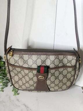 Vintage GUCCI Monogram Canvas Ophidia Crossbody Bag